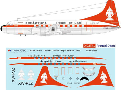 Convair CV-440 Metropolitan Royal Air Lao (1975) - Memodec