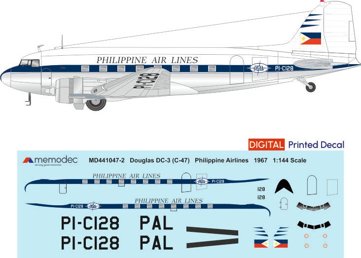 Douglas DC-3 (C-47) Philippine Airlines (1967) - Memodec