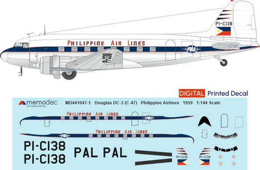 Douglas DC-3 Philippine Airlines (1959) - Memodec