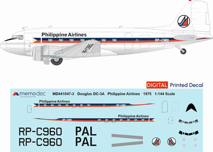 Douglas DC-3A Philippine Airlines (1975) - Memodec