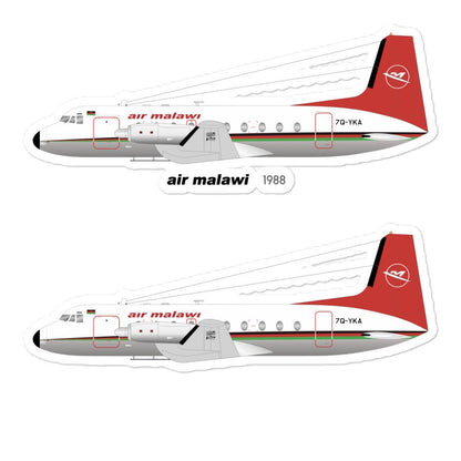 Hawker Siddeley HS-748 Air Malawi (1988) Sticker Set - Memodec