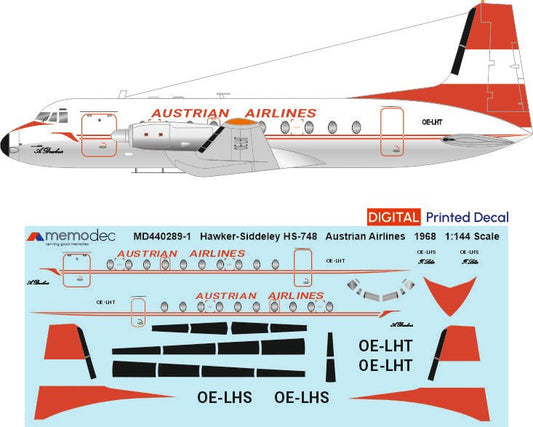 Hawker Siddeley HS-748 Austrian Airlines (1968) - Memodec