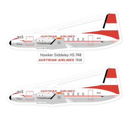 Hawker Siddeley HS - 748 Austrian Airlines (1968) Sticker Set - Memodec