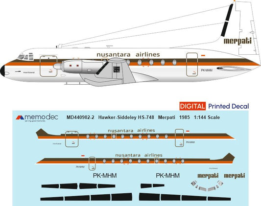 Hawker Siddeley HS - 748 Merpati Nusantara Airlines (1985) - Memodec