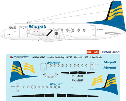 Hawker Siddeley HS - 748 Merpati Nusantara Airlines (1988) - Memodec