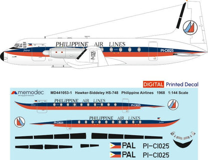 Hawker Siddeley HS - 748 Philippine Airlines (1968) - Memodec