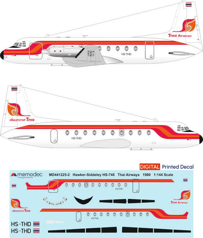 Hawker Siddeley HS - 748 Thai Airways (1980) - Memodec