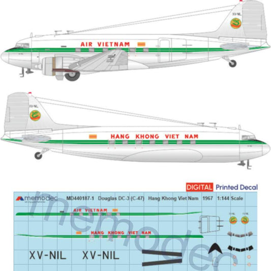 Douglas DC-3 (C-47) Air Vietnam / Hang Khong Viet Nam (1967)