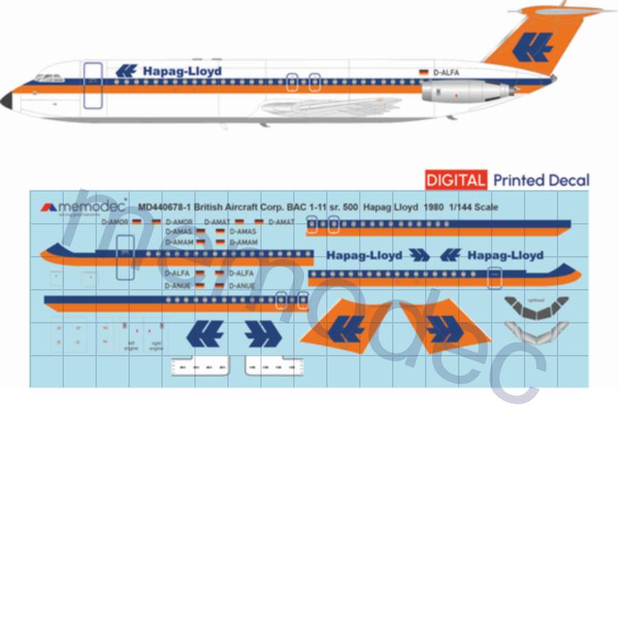 BAC 1-11 sr.500 Hapag Lloyd (1980)