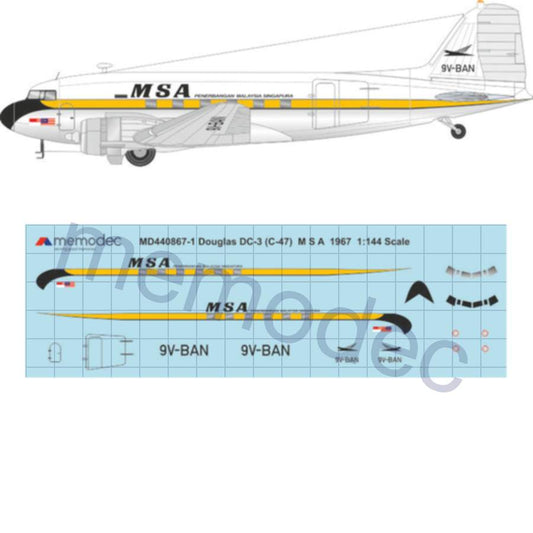 Douglas DC-3 (C-47) Malaysia-Singapore Airlines (1967)