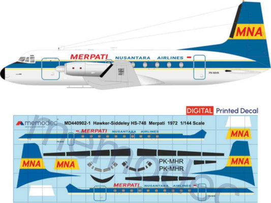Hawker Siddeley HS-748 Merpati Nusantara Airlines (1972)