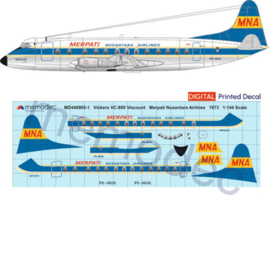Vickers Viscount VC-800 Merpati Nusantara Airlines (1973)