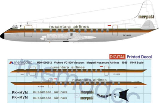 Vickers Viscount VC-800 Merpati Nusantara Airlines (1985)