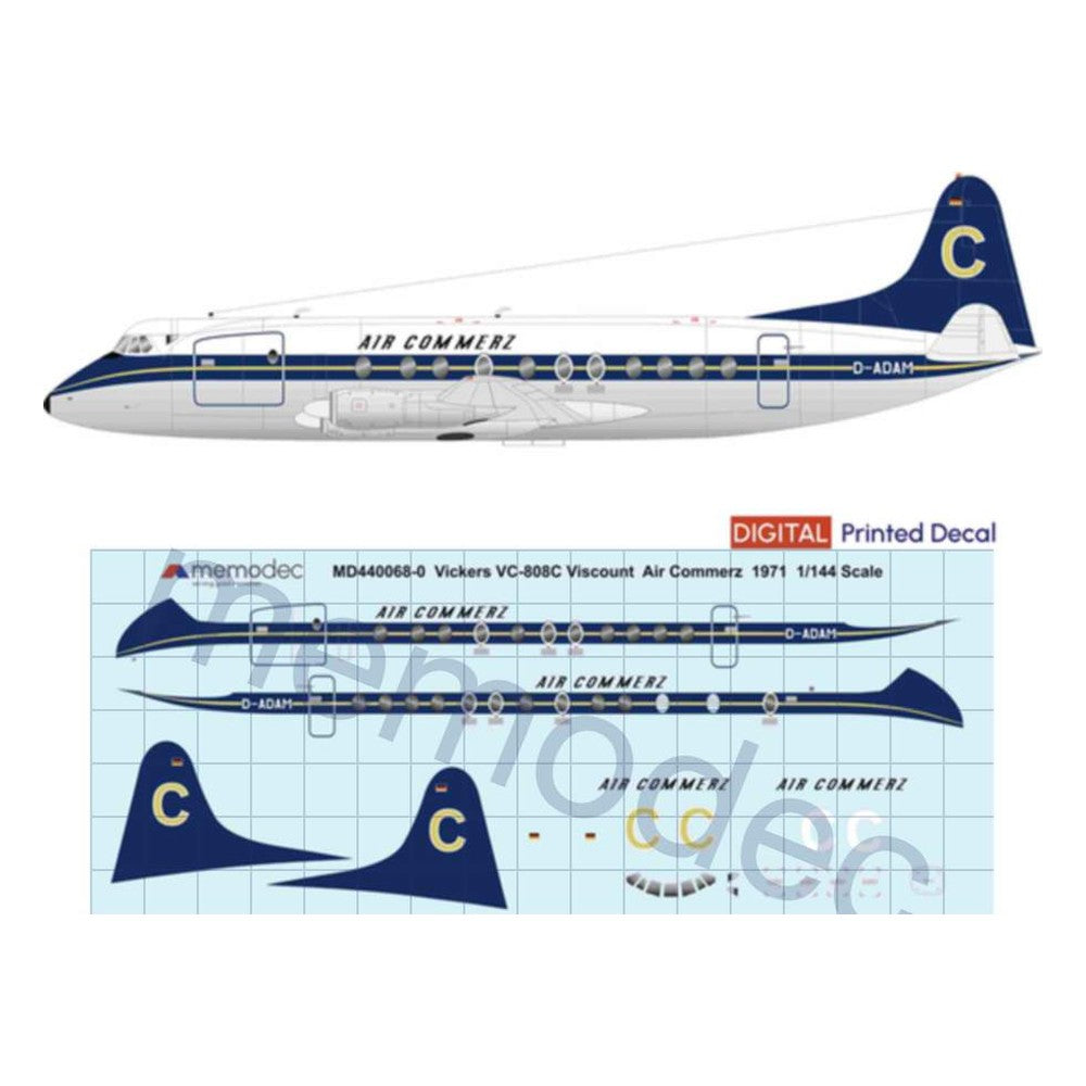 Vickers Viscount VC-808C Air Commerz (1971) Decal