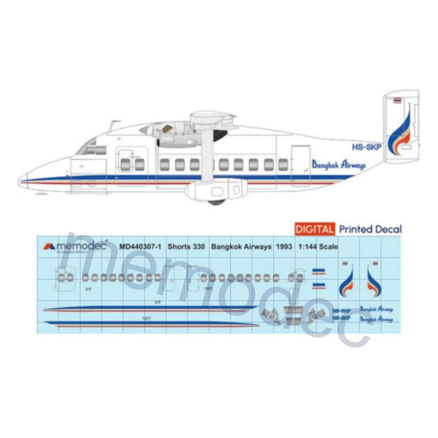 Shorts 330 Bangkok Airways (1993) Decal decal sheet