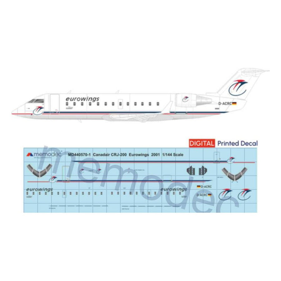 Canadair CRJ-200 Eurowings (2001) Decal decal sheet