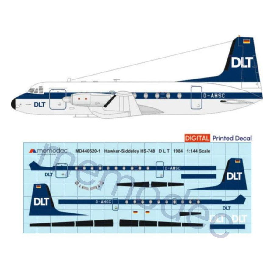 Hawker Siddeley HS-748 DLT (1984) Decal decal sheet