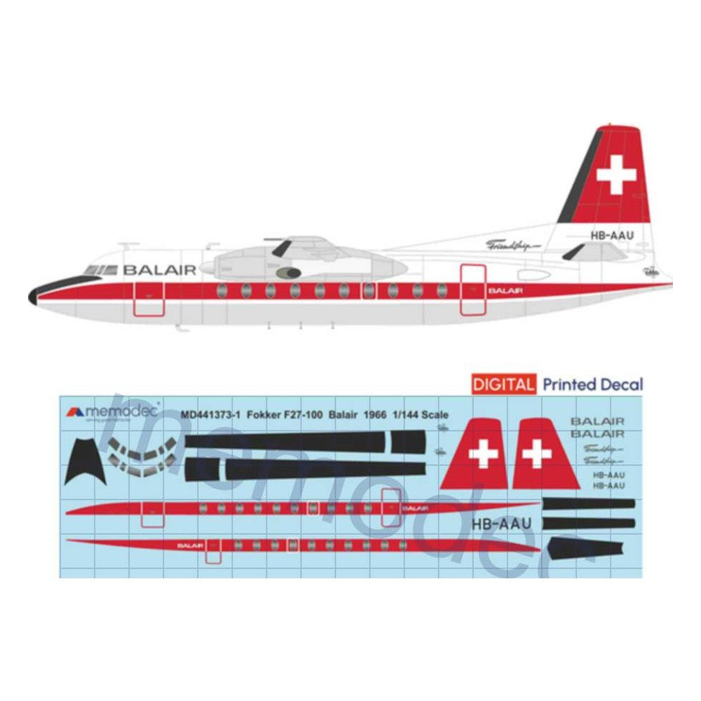 Fokker F27-200 Balair (1966) Decal