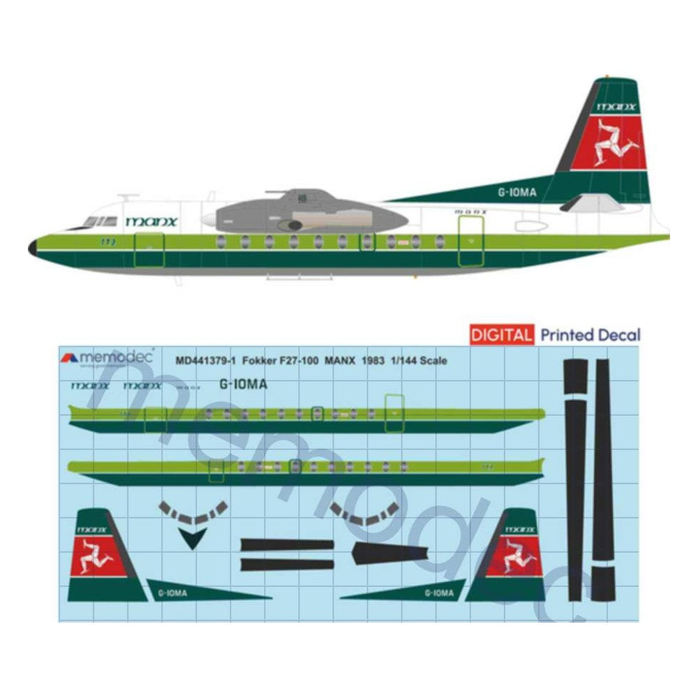Fokker F27-100 MANX (1983) Decal