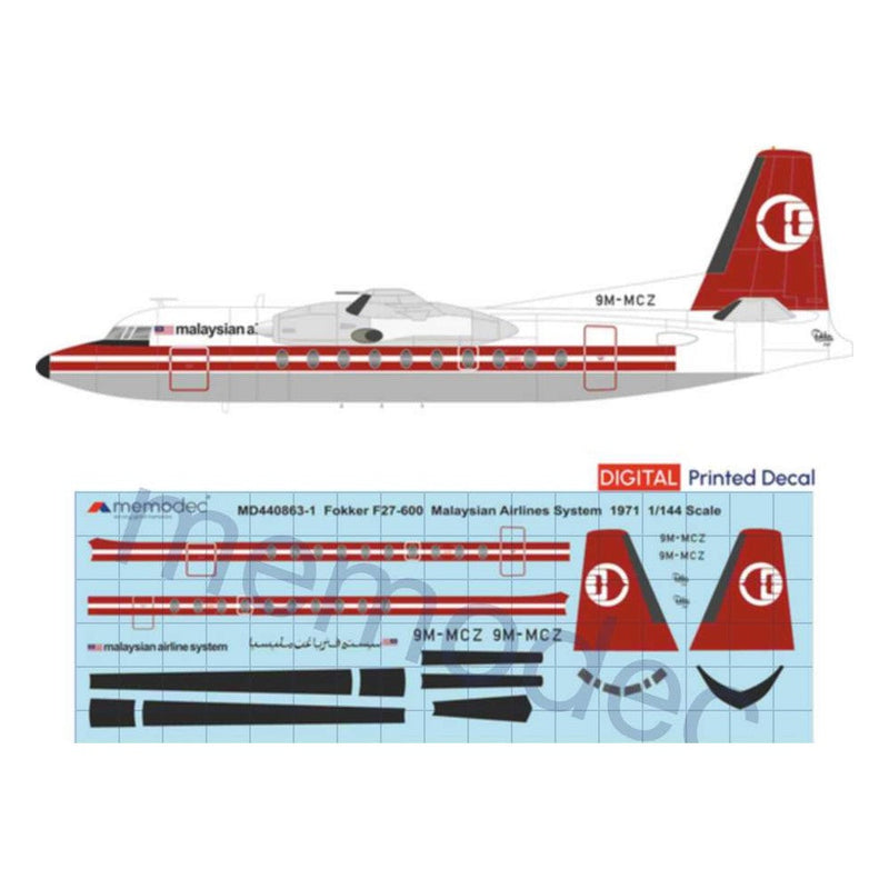 Fokker F27-200 Malaysian Airline System MAS (1971)