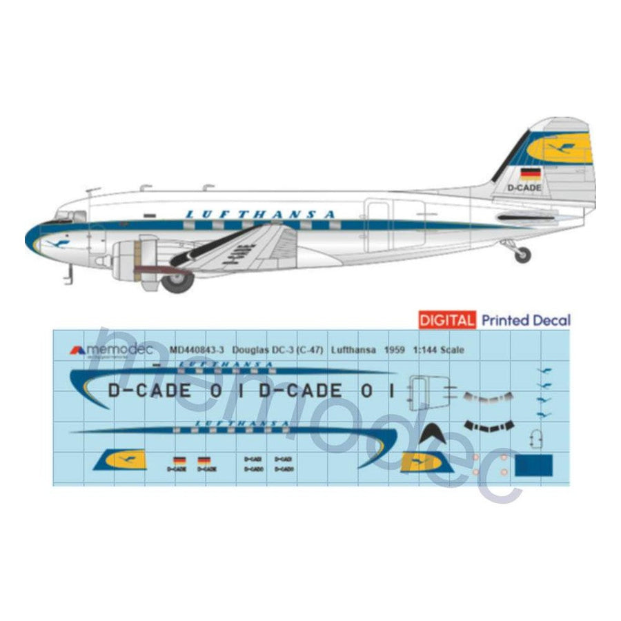 Douglas DC-3 (C-47) Lufthansa (1959) Decal decal sheet