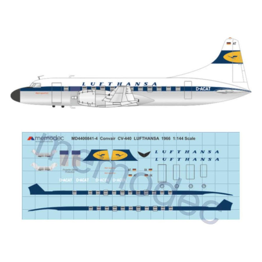 Convair CV-440 Metropolitan Lufthansa (1966) Decal decal sheet