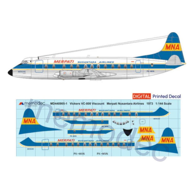Vickers Viscount VC-800 Merpati Nusantara Airlines (1973)