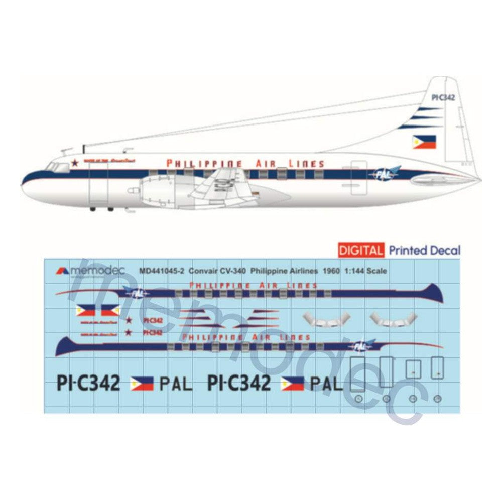 Convair CV-340 Philippine Airlines (1960) Decal