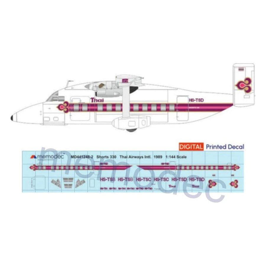 Shorts 330 Thai Airways International (1989) Decal decal sheet
