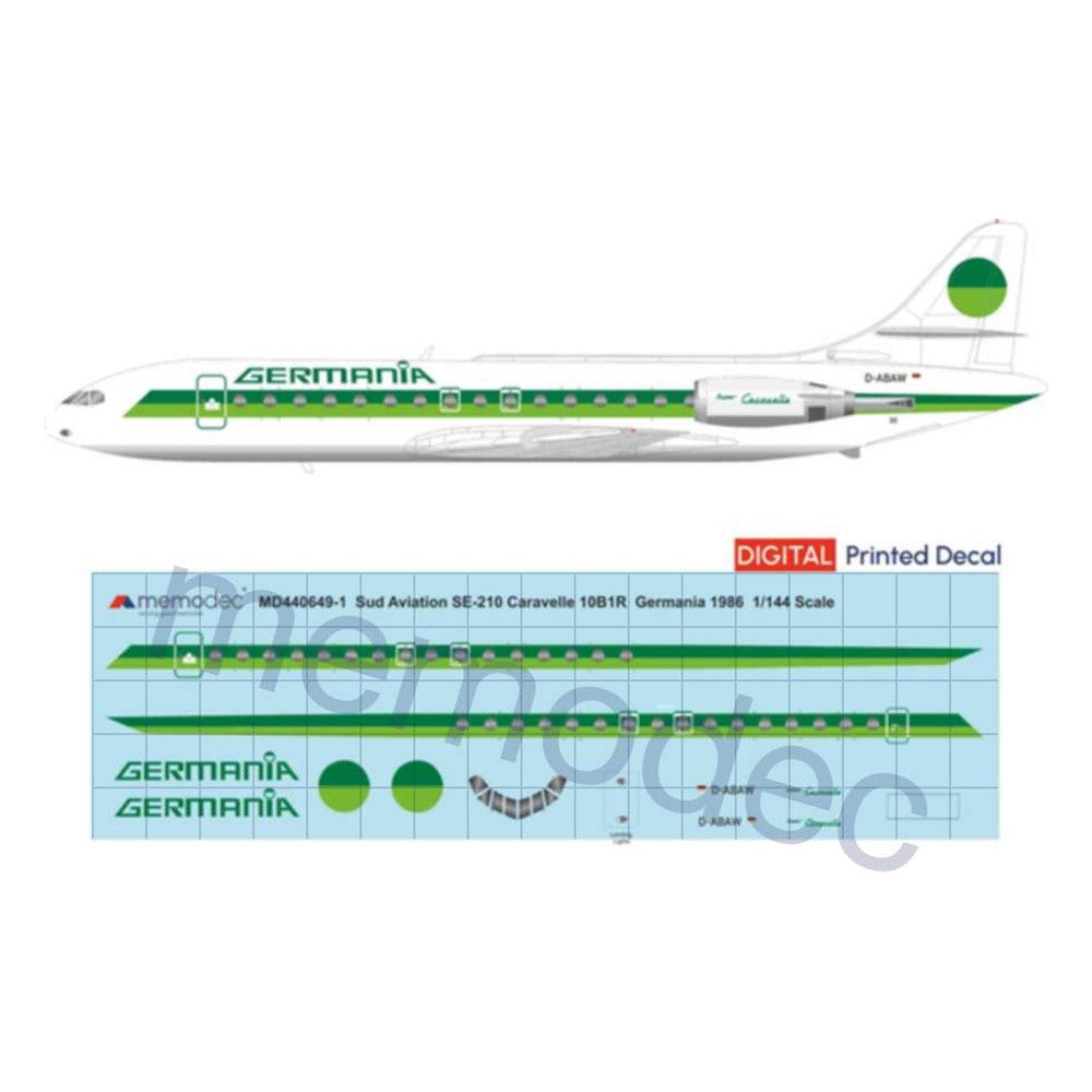 Sud Aviation Caravelle 10B 1R Germania (1986) Decal