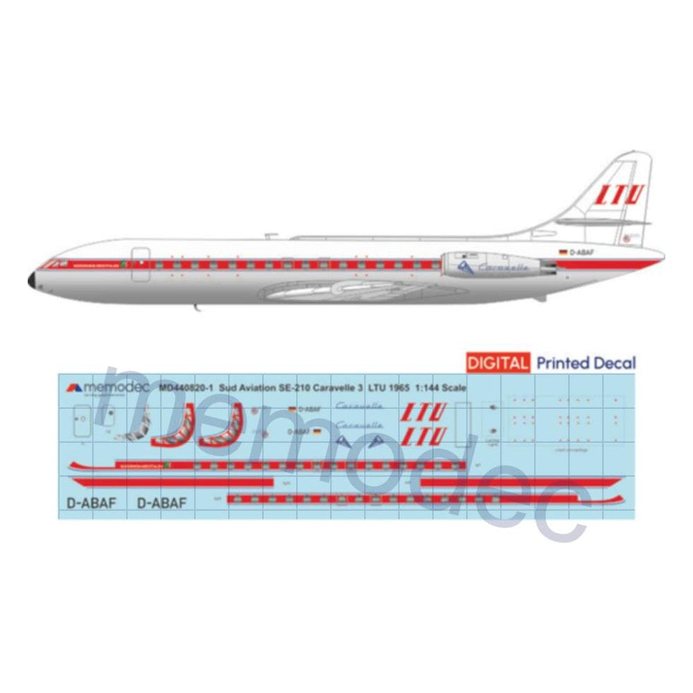 Sud Aviation SE-210 Caravelle 3 LTU (1965) Decal