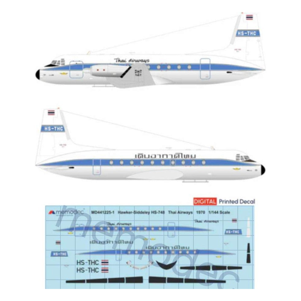 Hawker Siddeley HS-748 Thai Airways (1970) Decal