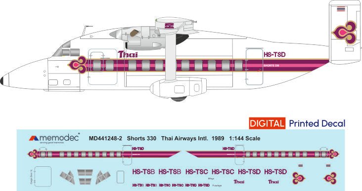 Shorts 330 Thai Airways International (1989) - Memodec